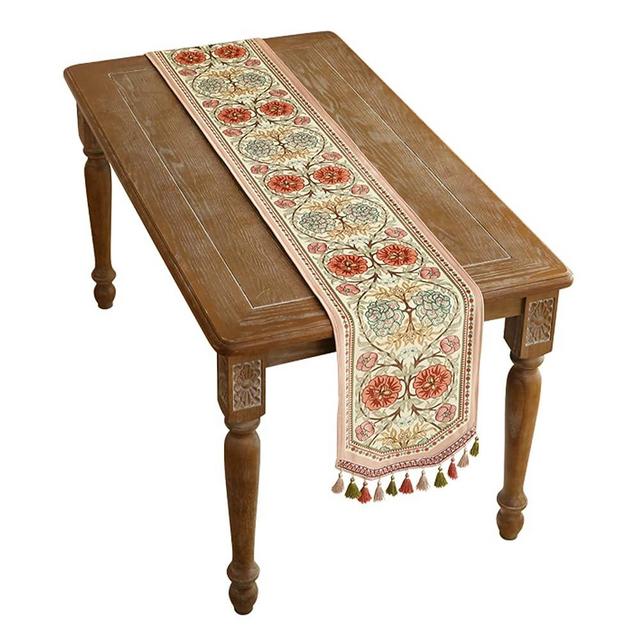 patdrea Velvet French Table Runner Farmhouse for Home Kitchen Dining Decor Parties Family Dinners Wedding 12"*63"