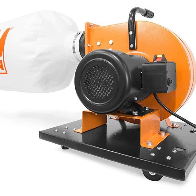 WEN DC3402 7.4-Amp Rolling Dust Collector with Induction Motor, 15-Gallon Bag and Optional Wall Mount