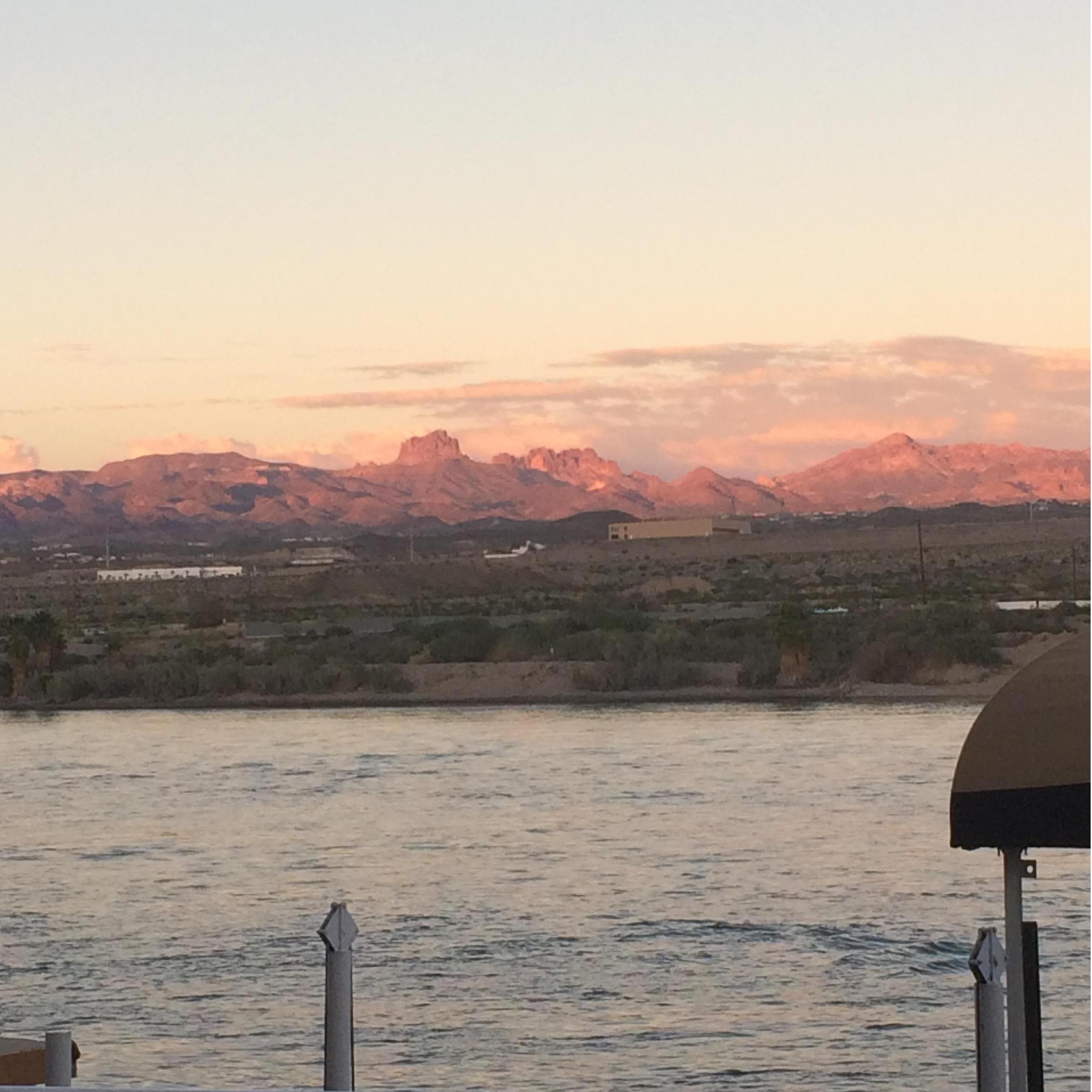 A pretty sunset to the end of our engagement vacation!