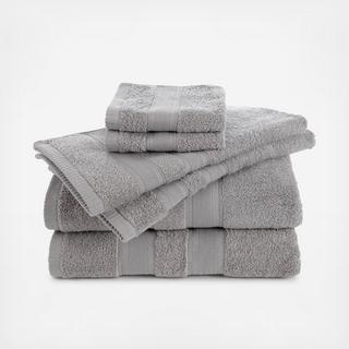 Clean Essentials Solid Low Lint 6-Piece Towel Set