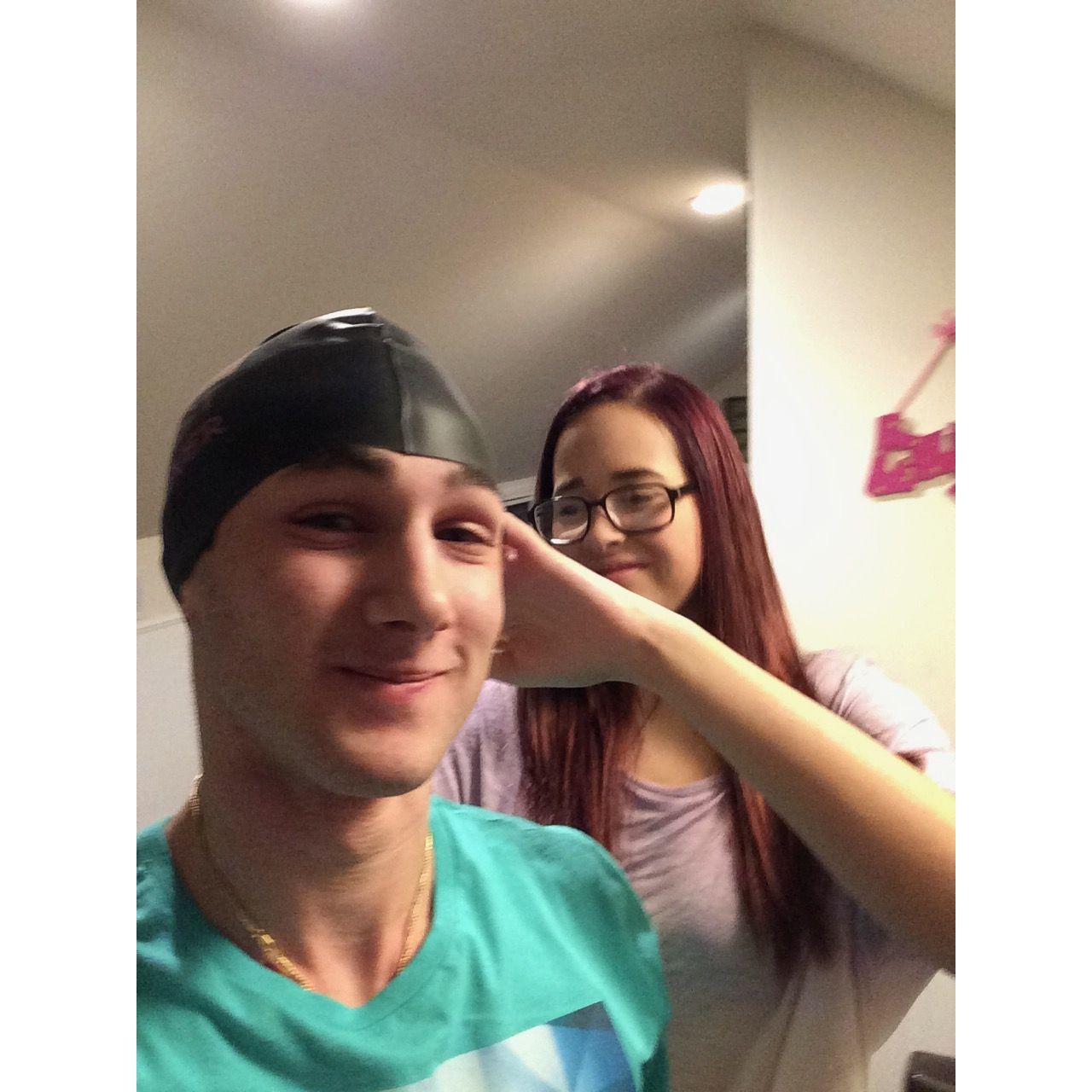 He always supported my short swimming career. -Amanda