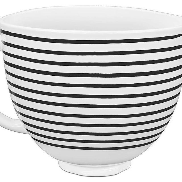 KitchenAid 5-Quart Ceramic Red White Bowl For 4.5 & 5-qt Tilt-Head Stand Mixers Titanium Reinforced Ceramic