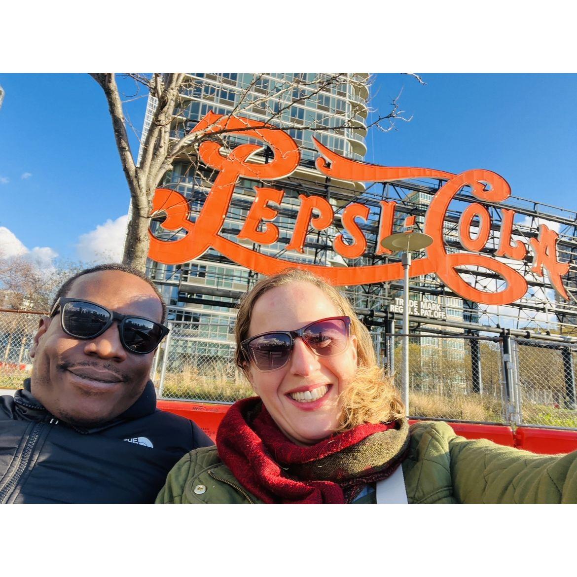 Bike rides in Queens usually end up on the river, under the Pepsi sign