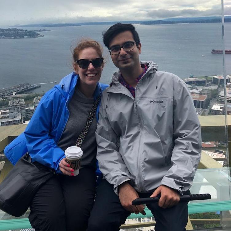 Emma and Mil at the top of the space needle!