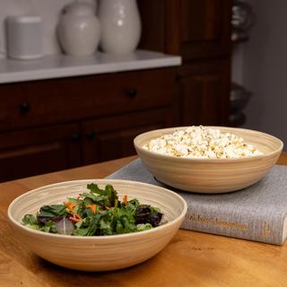 Lexa Bamboo Medium Salad Bowl, Set of 2