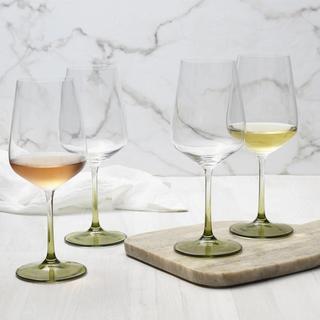 Gianna Ombre White Wine Stemware Glass, Set of 4