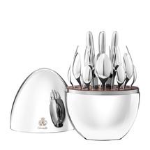 24-Piece Silver Plated Flatware Set with Storage Capsule - For Six People                                                                                                                                mood by christofle