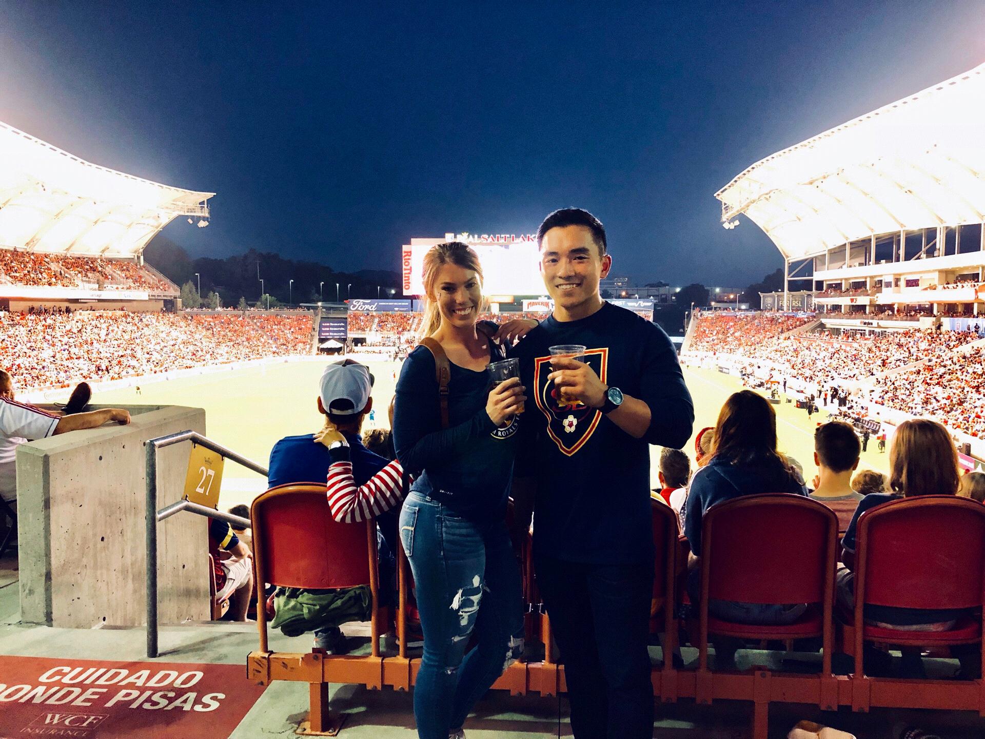 Our first soccer game together in Utah. One of our favorite memories!