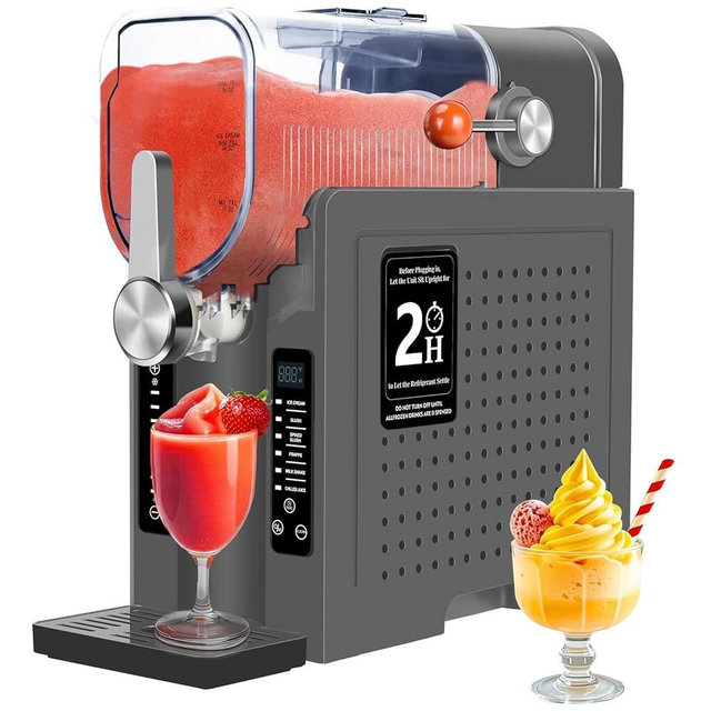Roaaee Slushie Machine, Frozen Drink Maker & Ice Cream Maker – 70 oz Slushy Machine for Home with 6 Preset Programs, Time Temp Display for Margaritas, Frappés, Milkshakes, Smoothies & Ice Cream