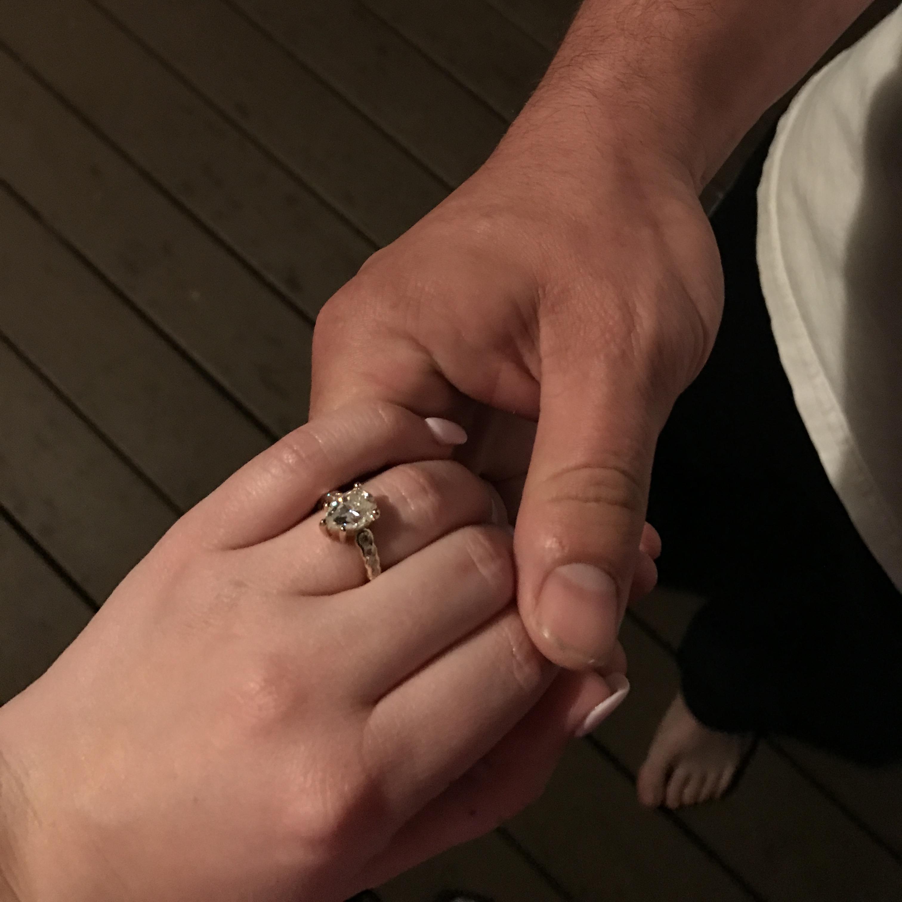 Sunday, March 12, 2017 Nick proposed at our home on Keystone Lake. Of course I said YES!