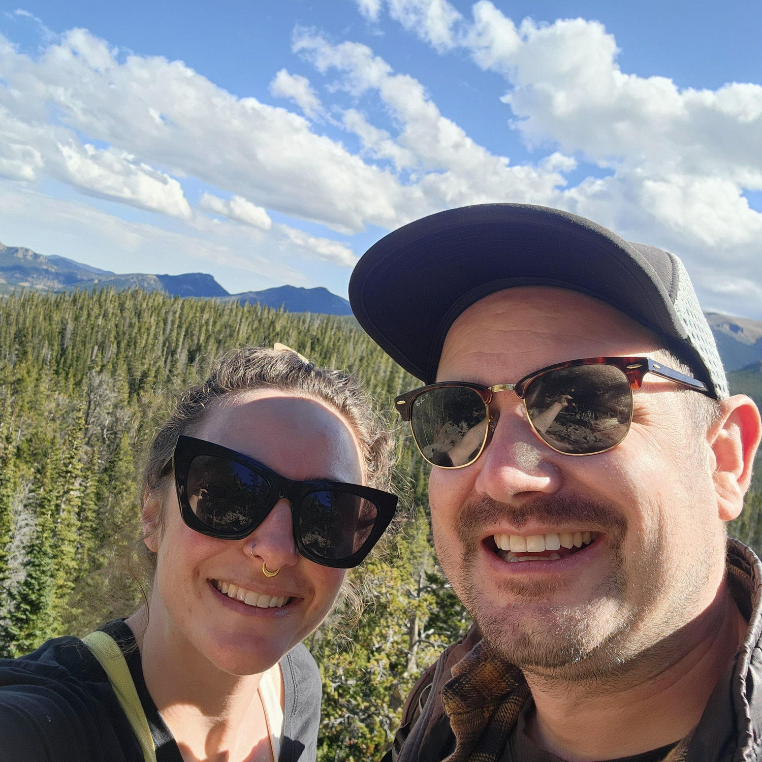On a hike in Rocky Mountain National Park