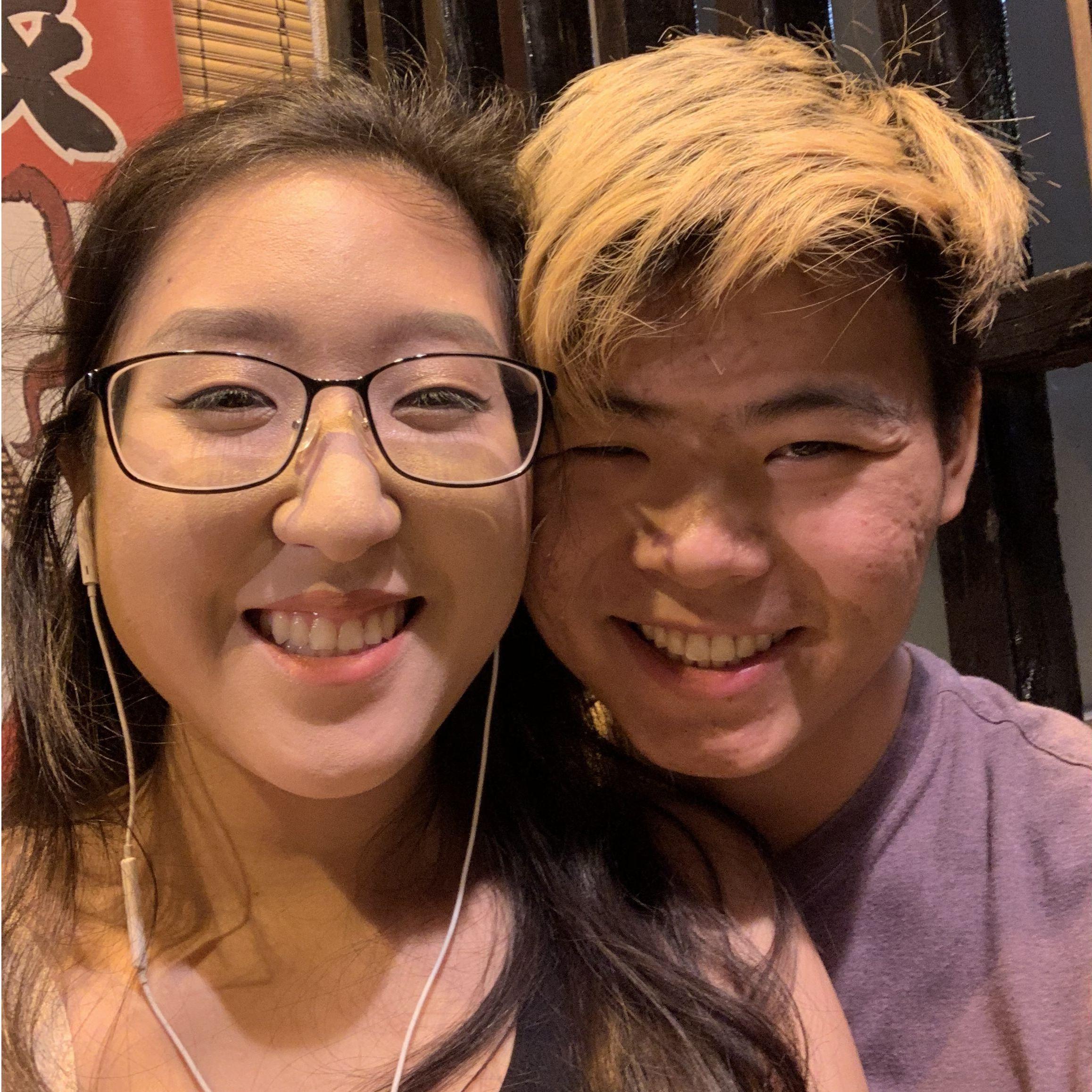 Our first photo together