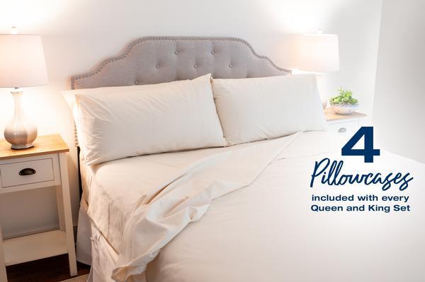 American Blossom Linens US-Made Organic Cotton Split King Sheets