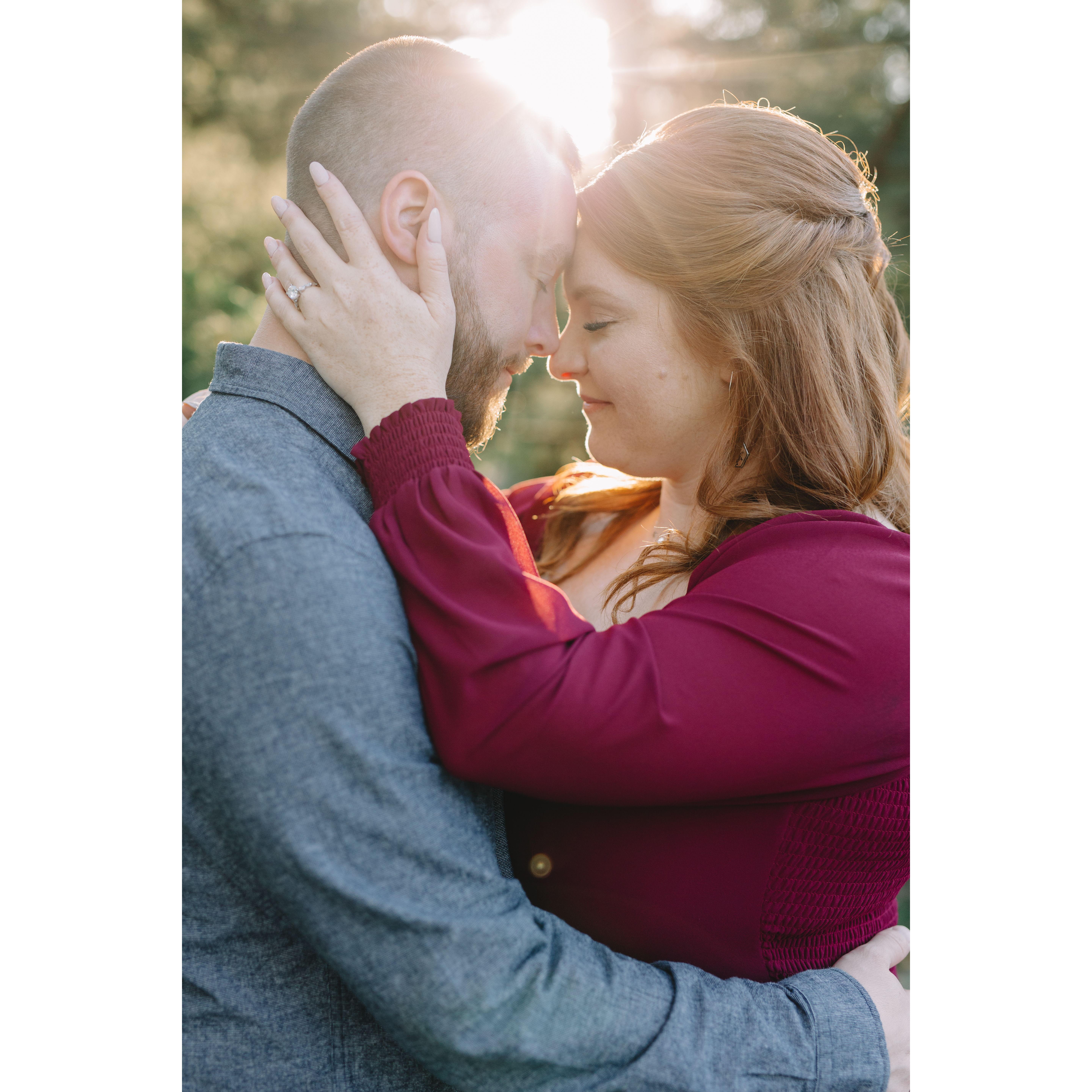 Pullen Park Engagement Photo