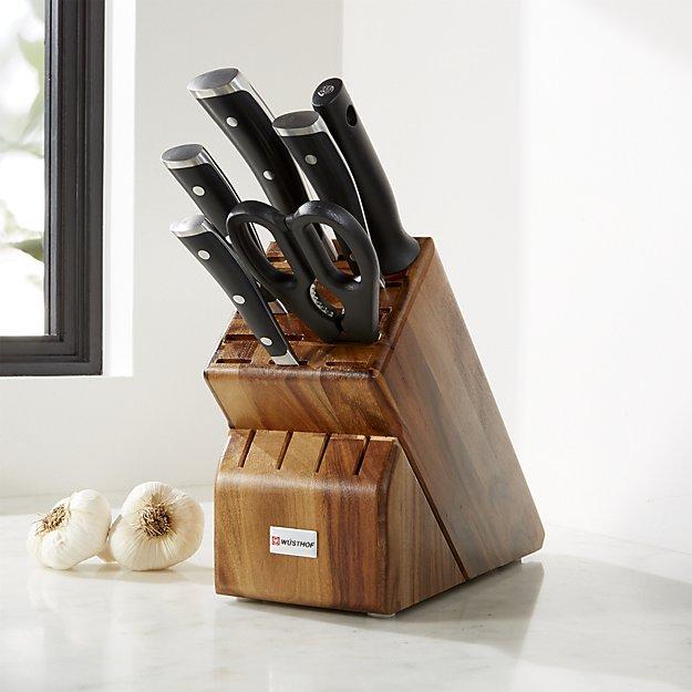 Wusthof Classic Ikon 7 Piece Acacia Knife Block Set