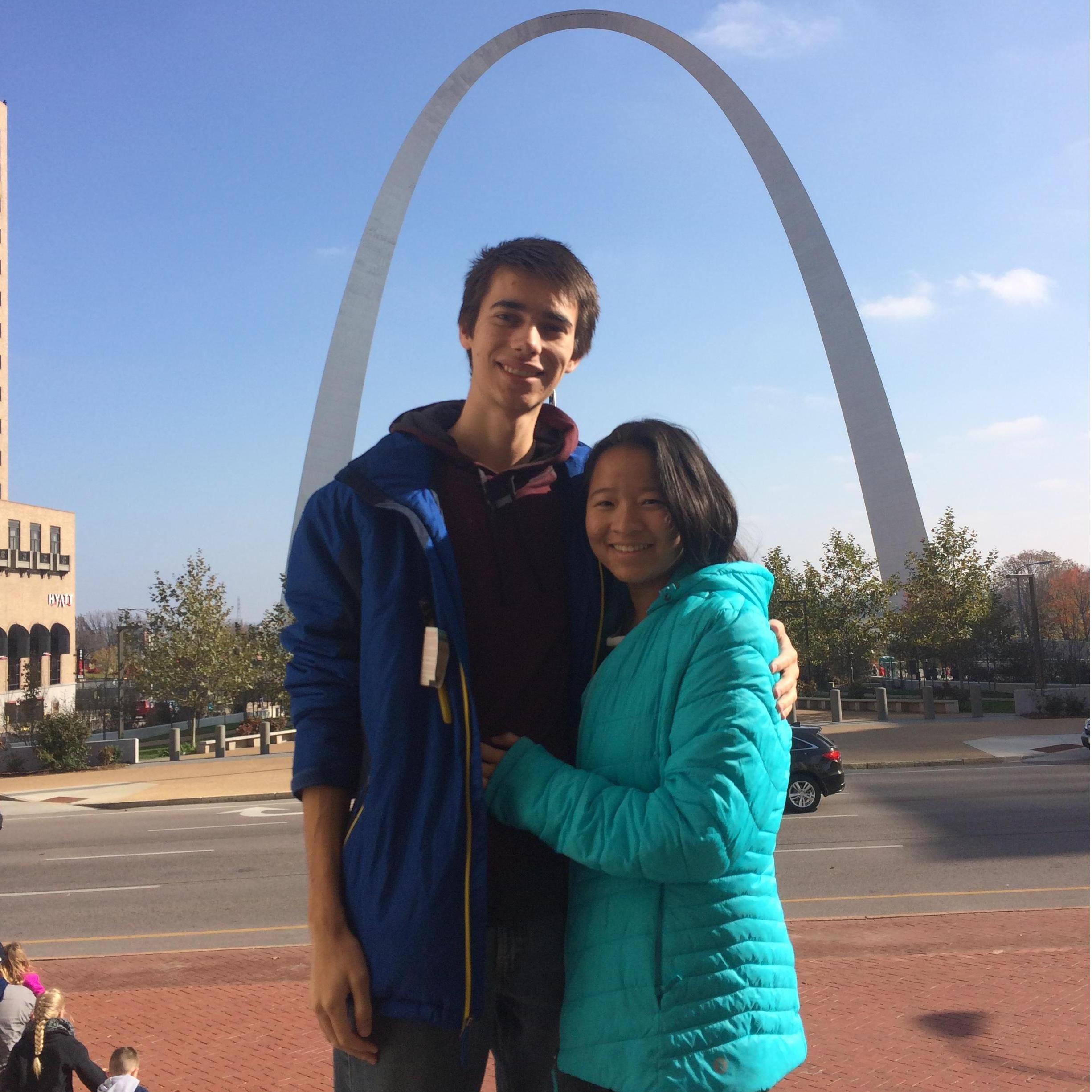 11/26/16 - First time we rode to the top of the St. Louis Arch together