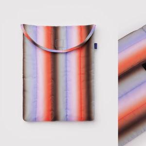 Puffy Laptop Sleeve 13"/14" Gradient Stripe Poppy & Lilac - Baggu