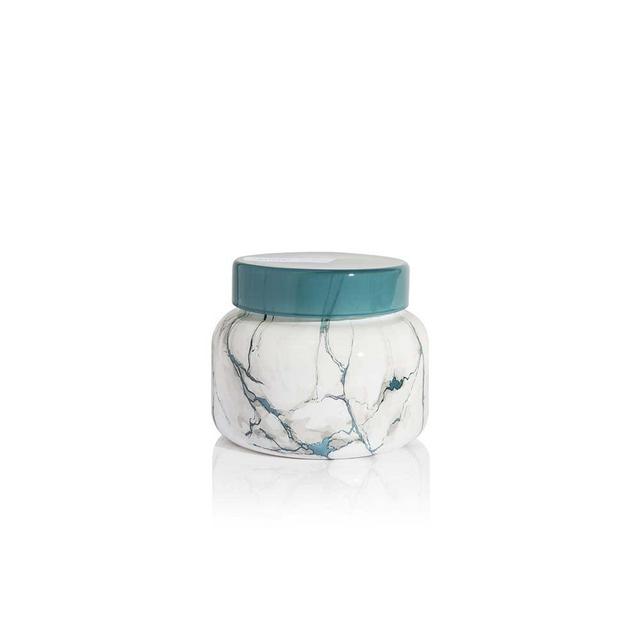 Capri Blue Volcano Candle - Modern Marble Signature Jar - Glass Candle Holder with Glass Lid - Luxury Aromatherapy Candle - 19 Oz