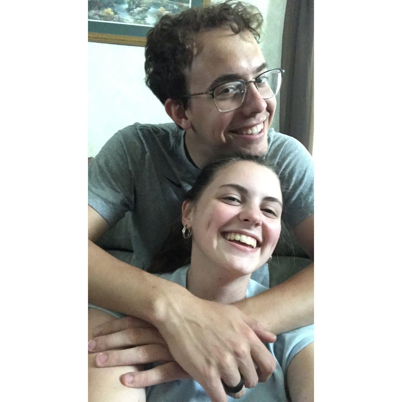 After three months apart and daily FaceTimes during COVID-19, we were happy to see each other in-person again in June 2020.