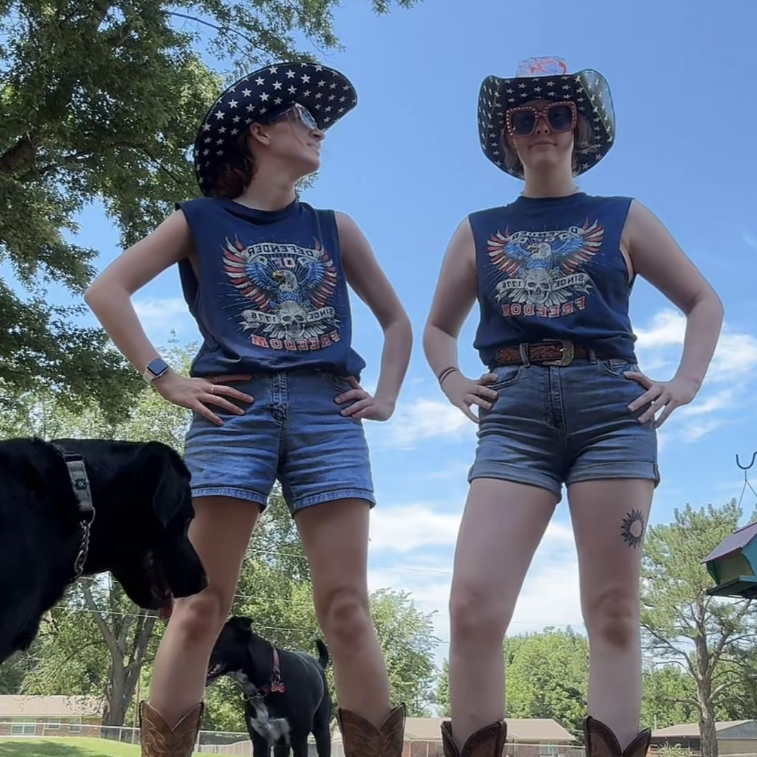 Ash and Hannah dressed up for the fourth!