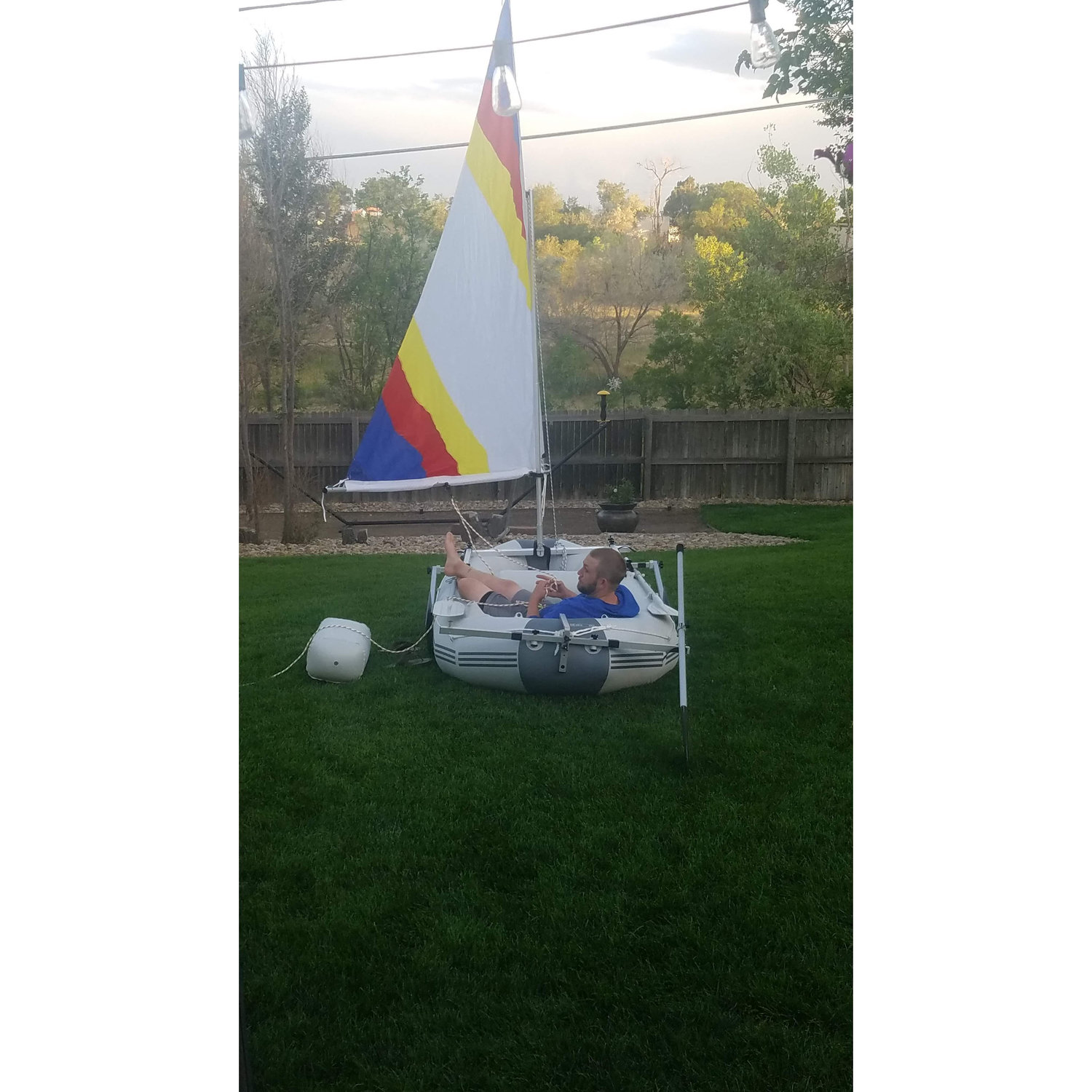 A dry run for the sail boat