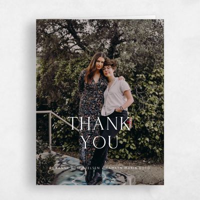 White Monogram Wedding Thank You - Altair Photo