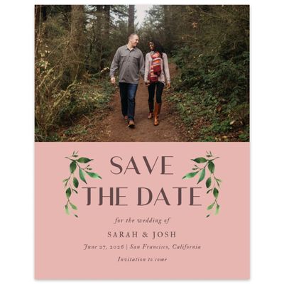 Dusty Peach, Pink Wedding Digital Save the Date - Madilou Photo