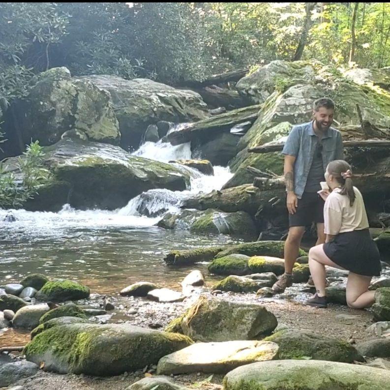 Anna's proposal in Smoky Mountain National Park