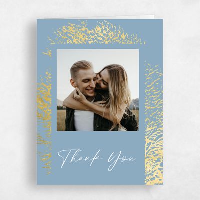 Dusty Blue Wedding Thank You - Santini Photo Foil