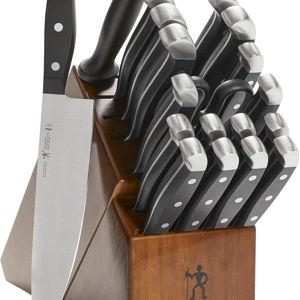 HENCKELS Statement Razor-Sharp 20-Piece White Handle Knife Set, Chef Knife, Bread Knife, German Engineered Knife Informed by over 100 Years of Mastery
