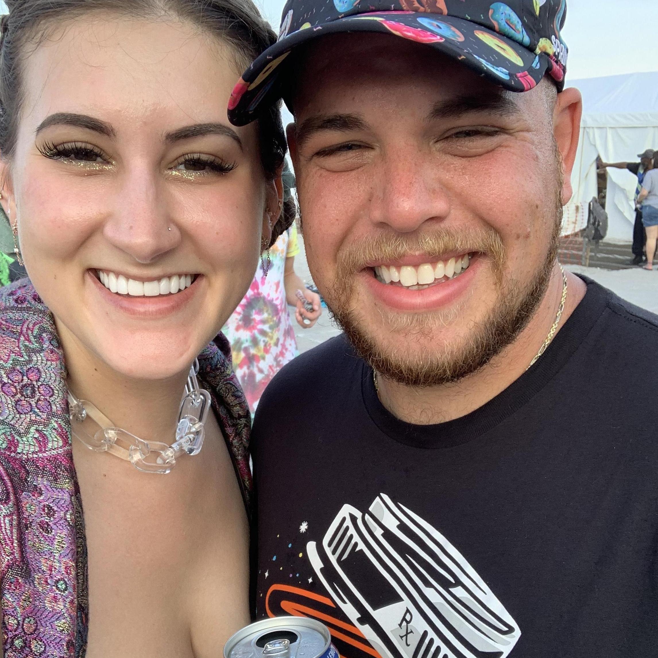 Julia's first Phish show on the beach!
