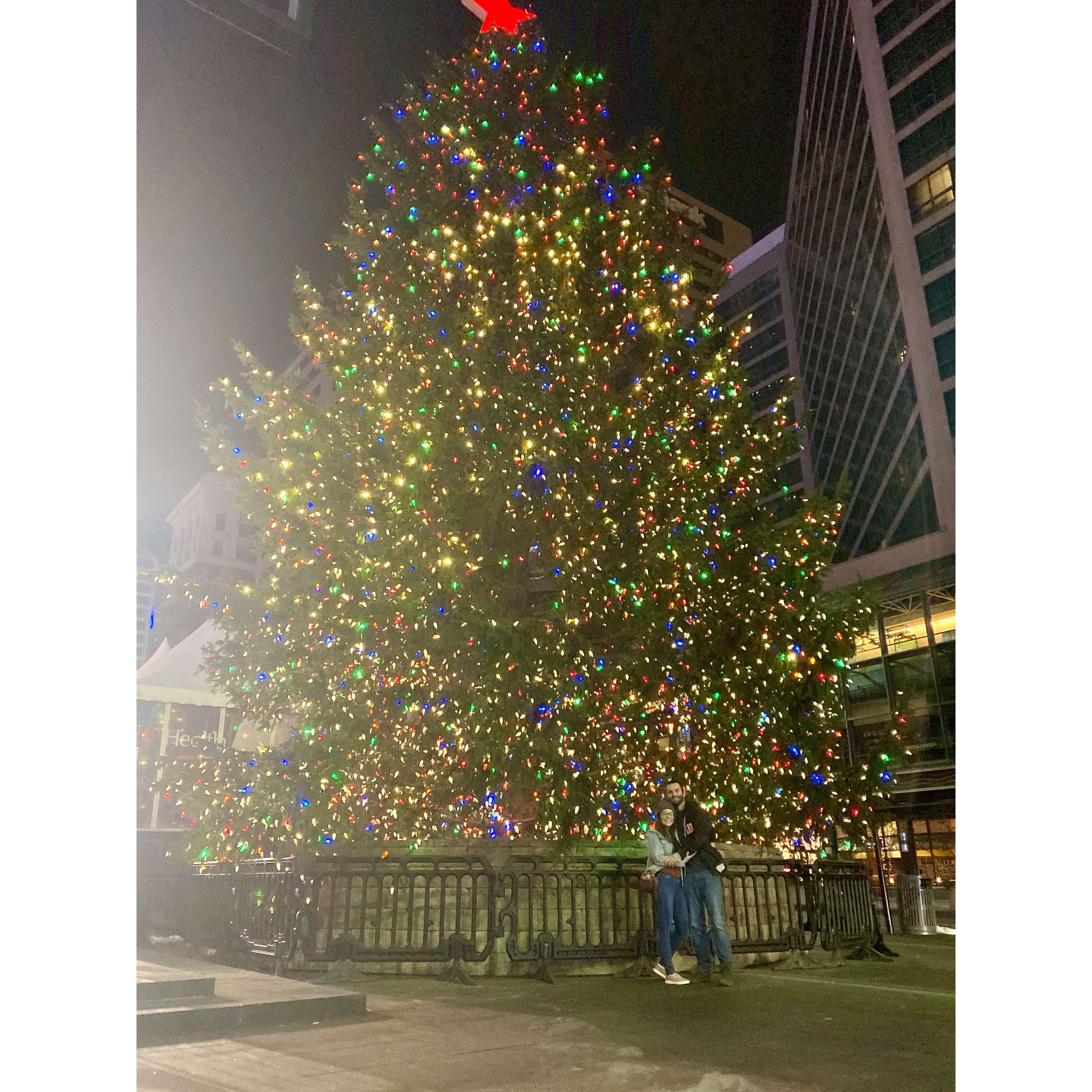 This photo was taken on our third date in downtown Cincinnati.