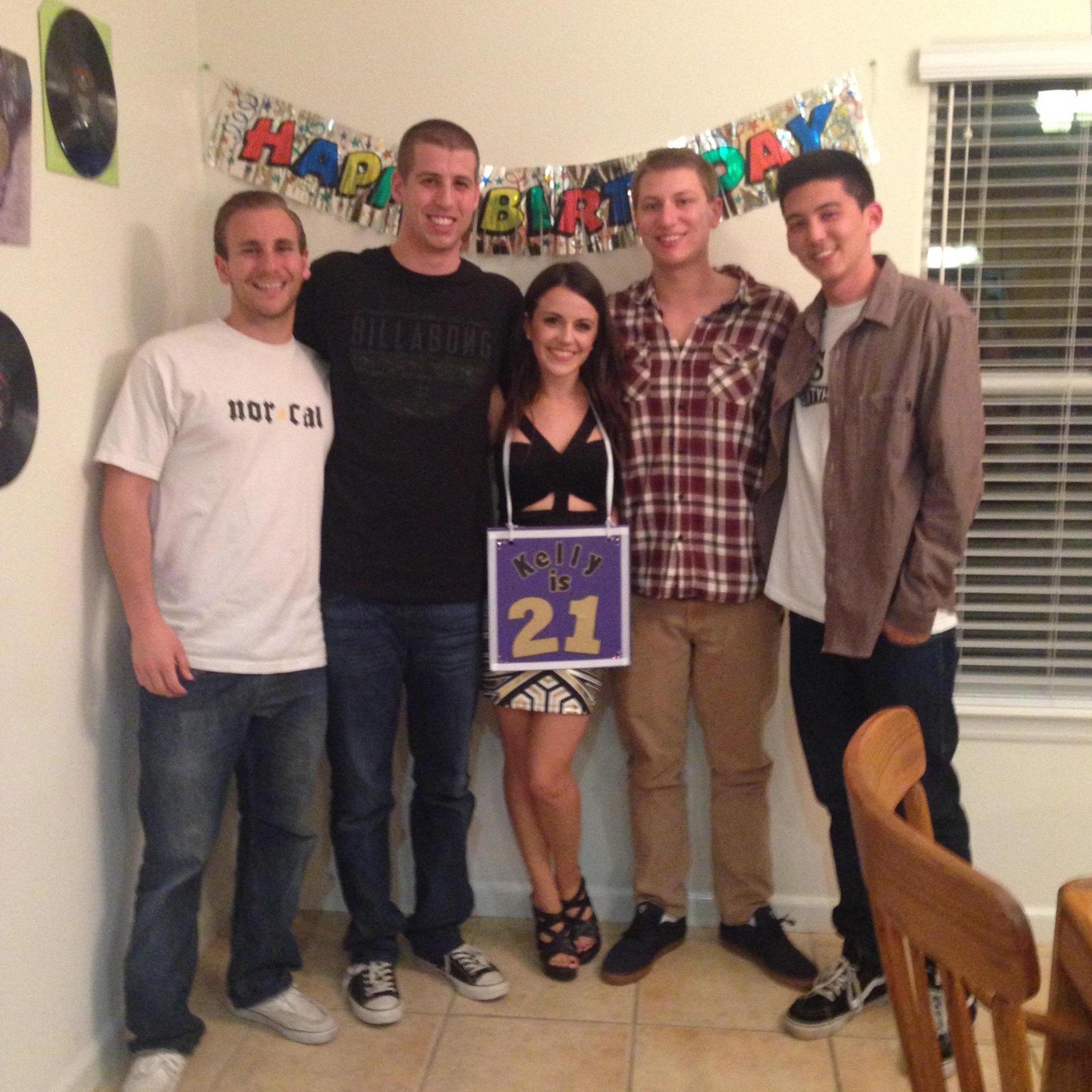 Before they were officially dating, Matt joined in on Kelly’s 21st birthday bar crawl in SLO.