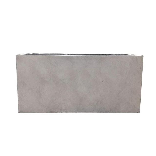 Kante RF0104B-C80021-2 Lightweight Durable Modern Rectangle Outdoor Planter, 31" x 15" x 15", Weathered Concrete
