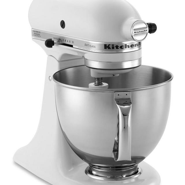 KitchenAid Artisan Stand Mixer, White/Silver