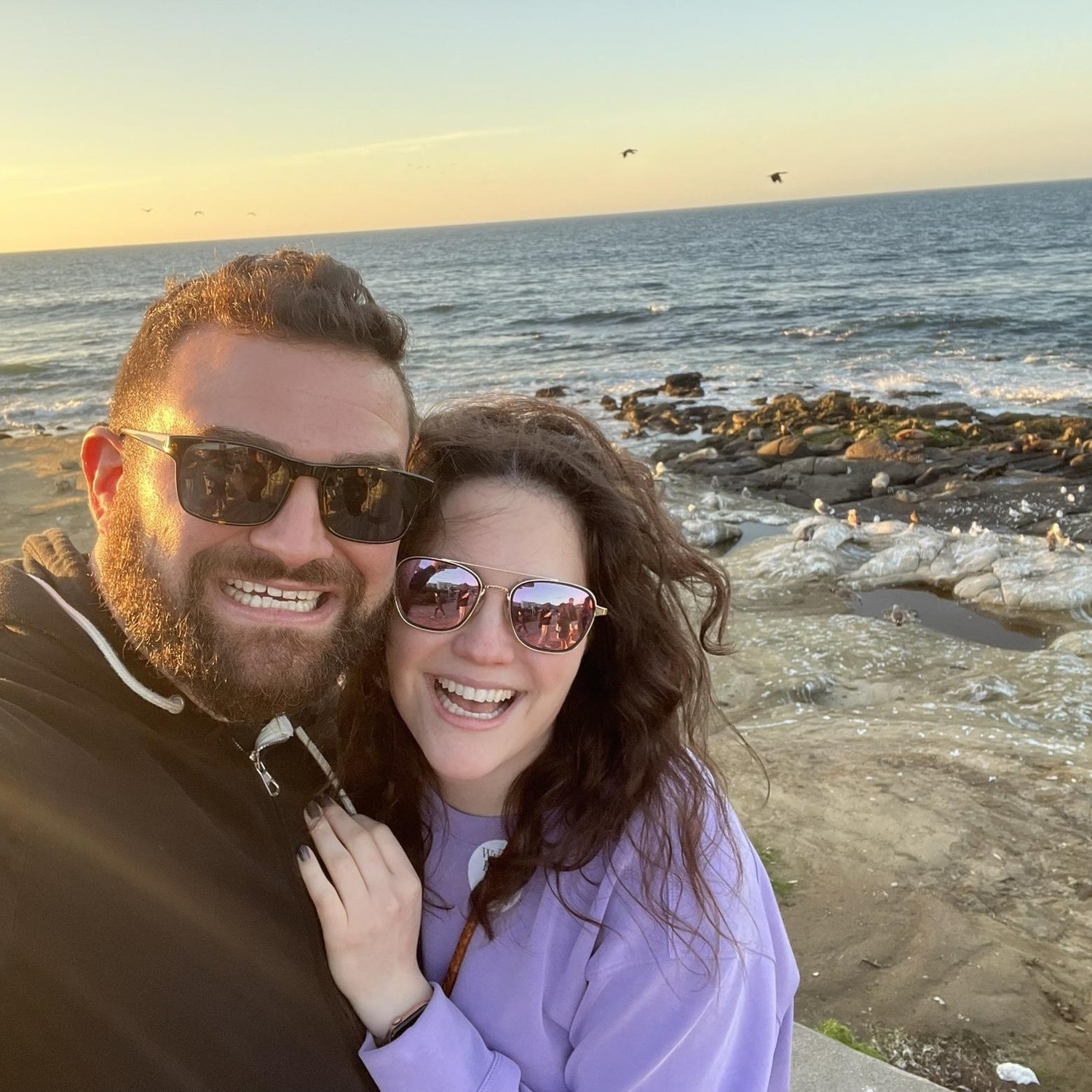 Sunset with the sea lions in San Diego!
