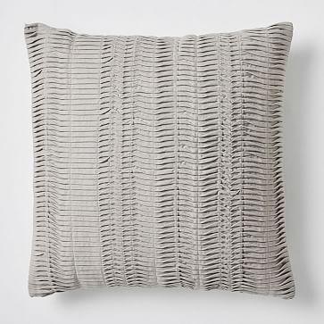 Pleated Pillow Cover - Platinum