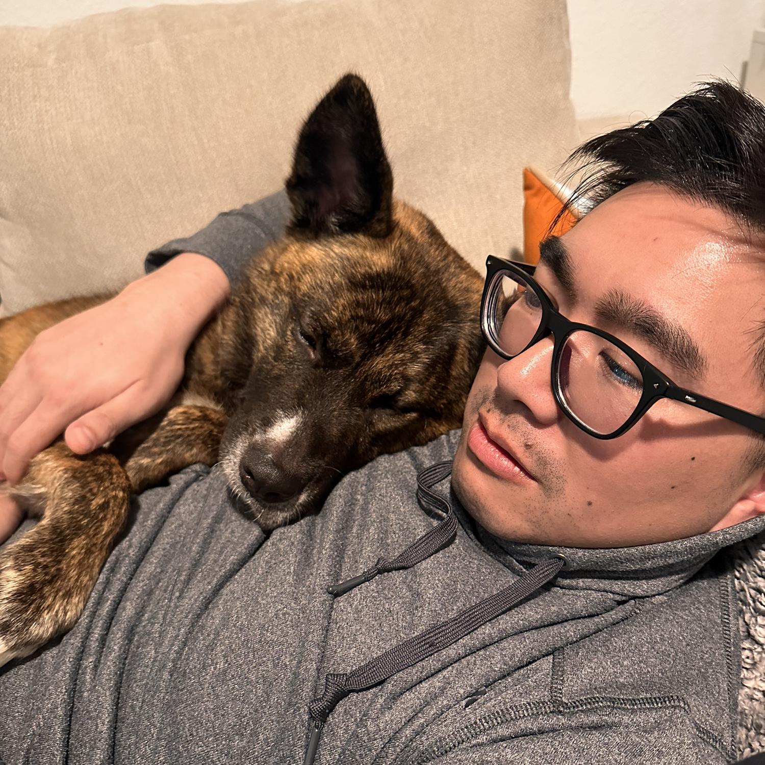 He’s a great dog dad!