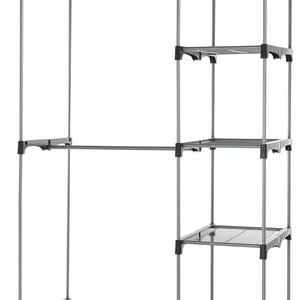 AmazonBasics Double Rod Freestanding Closet - Silver
