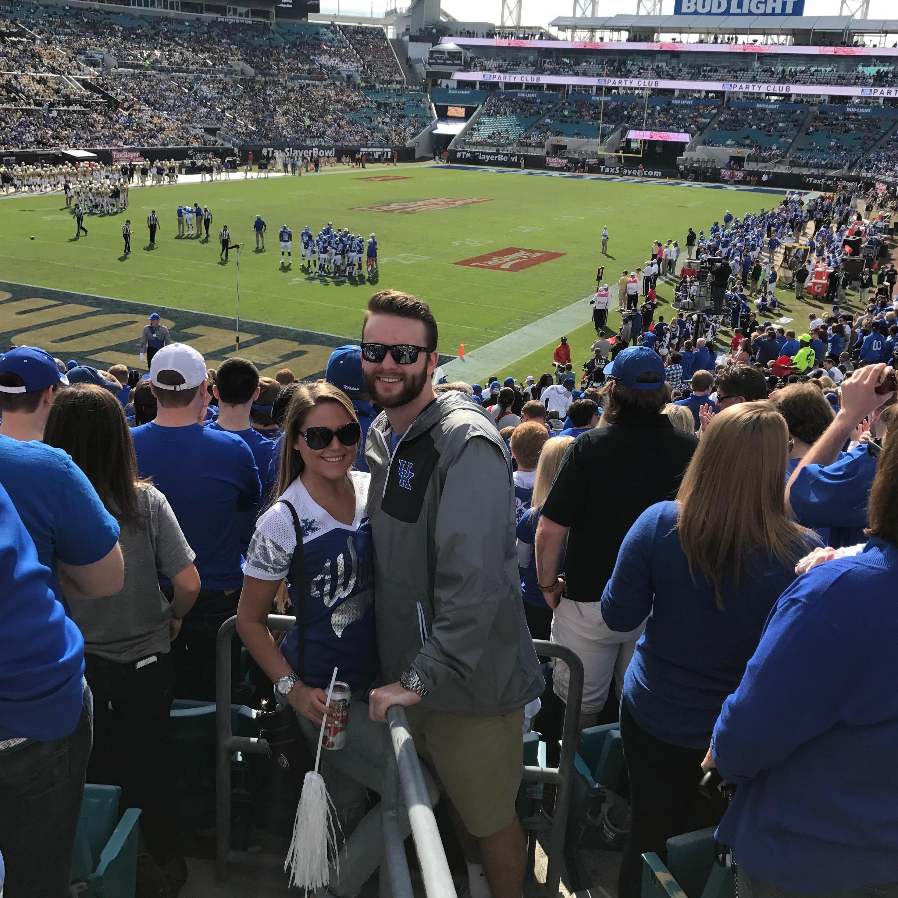 We drove 15 hours to Jacksonville for the UK vs GT bowl game, NYE 2016 (we swear we will never drive to FL. again!)