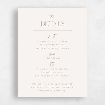 Beige Modern Wedding Enclosure - Papyrus