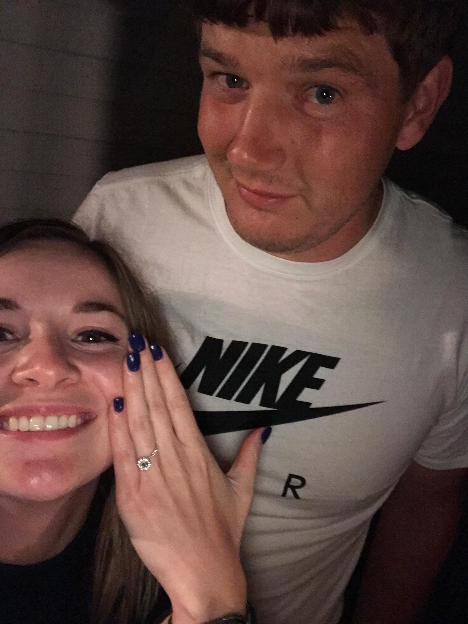 Our first picture as an engaged couple!