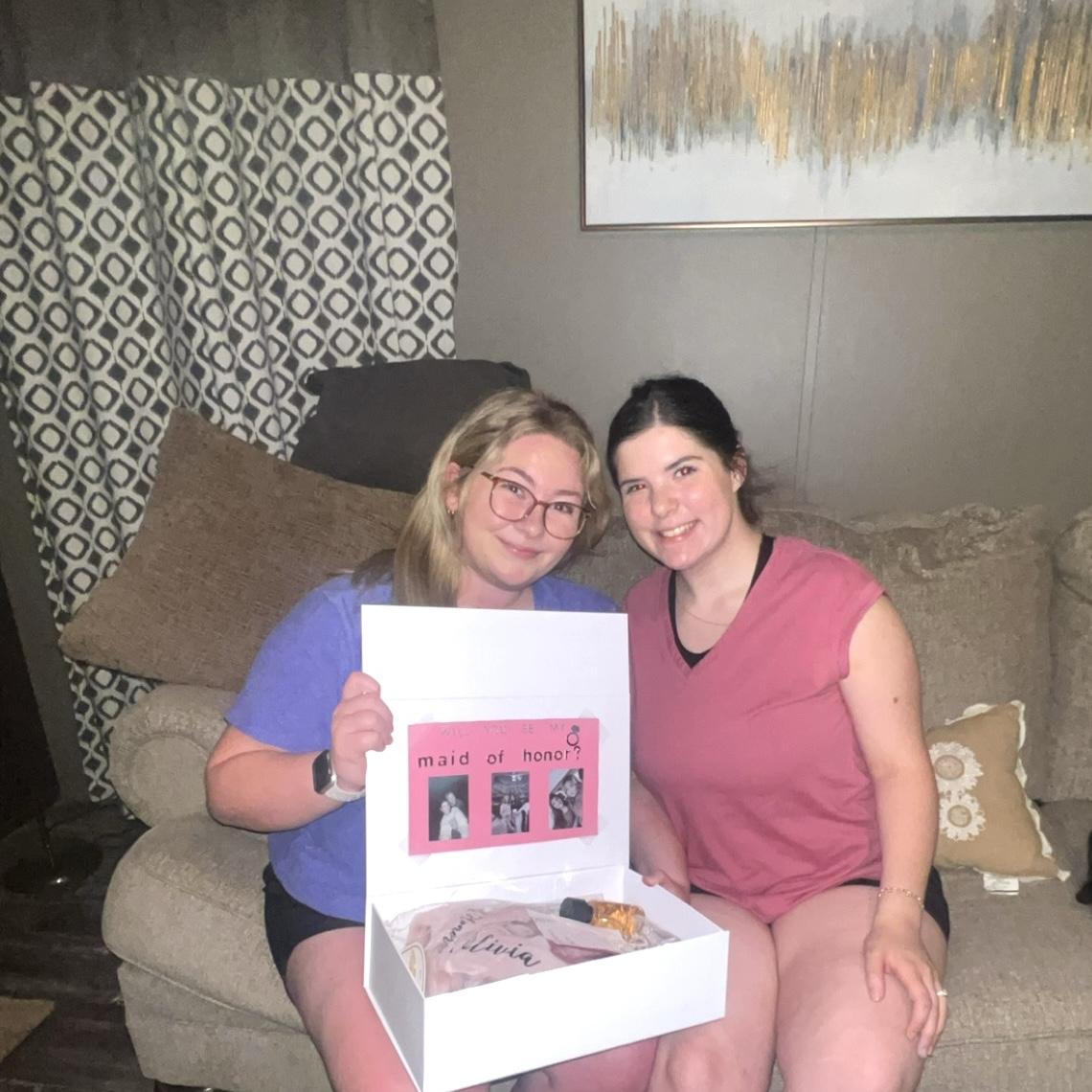 Asking Olivia to be my maid of honor!!