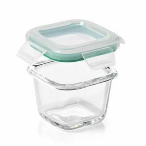 4 Piece Smart Seal Glass Mini Square Container Set