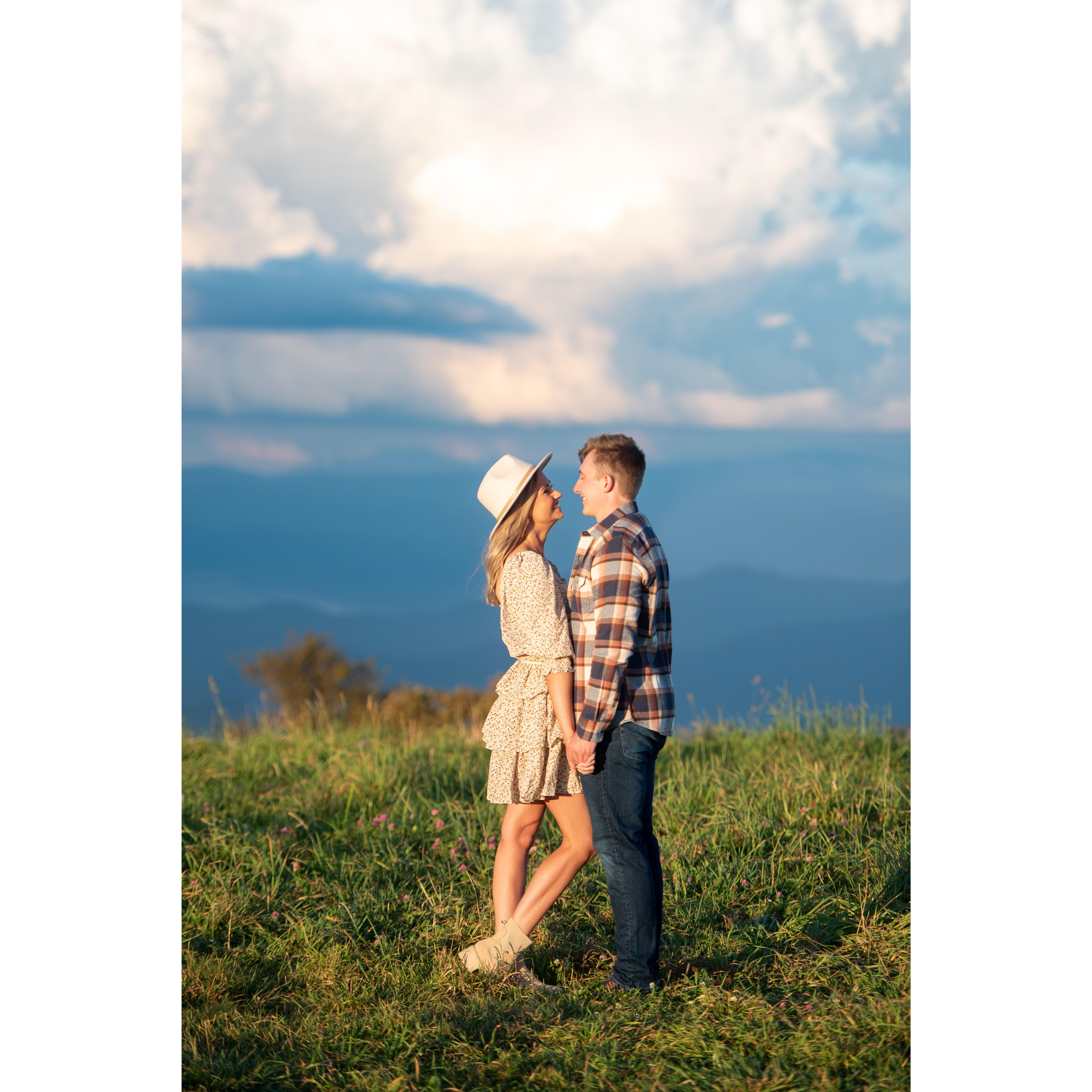 Engagement photoshoot in the Smoky Mountains