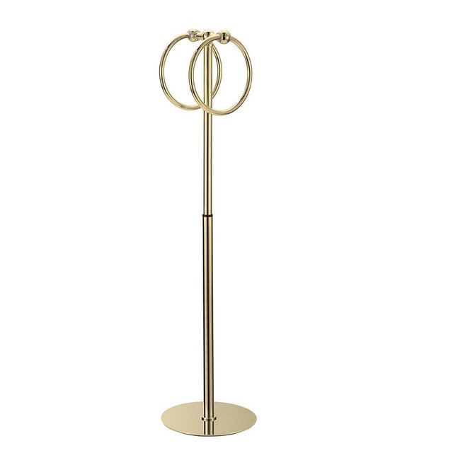 KLDKLD Adjustable Gold Towel Rack,Freestanding Bathroom Towel Holder