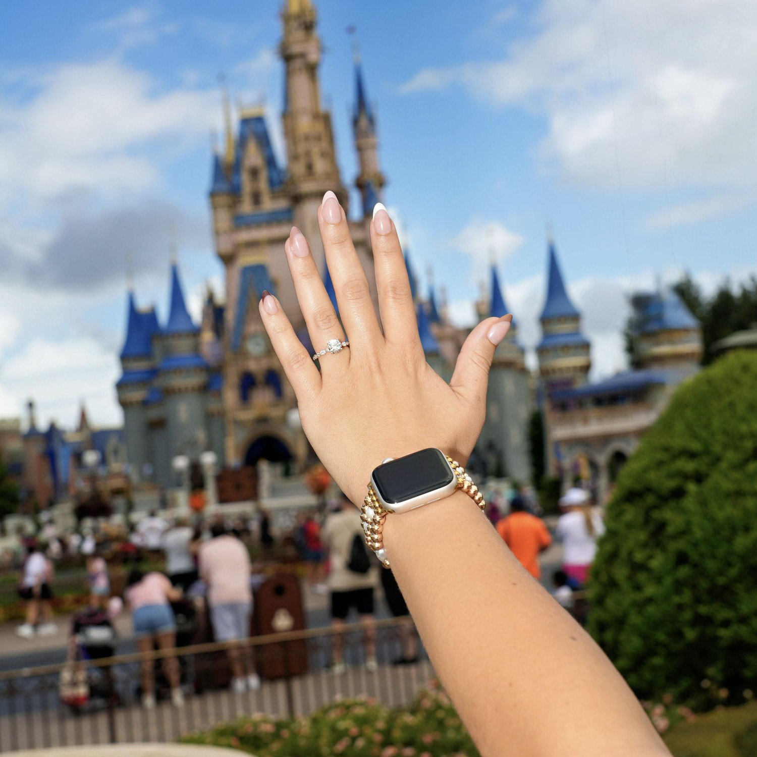 The day after we got engaged - got to spend the day in Magic Kingdom celebrating!