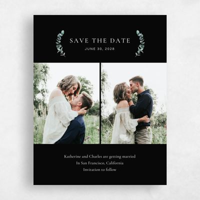 Black Wedding Save the Date - Galata Photo
