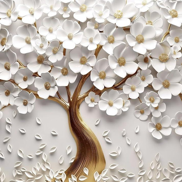 Flower Tree Puzzles for Adults 1000 Pieces Nature, Hard Floral Jigsaw Puzzle, Pretty Plant Orchid Puzzle
