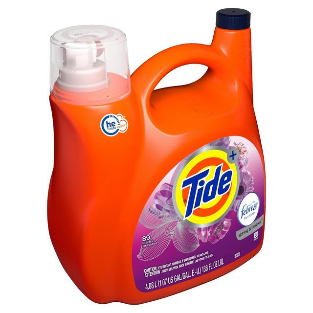 Tide Plus Febreze Spring & Renewal High Efficiency Liquid Laundry Detergent - 138 fl oz